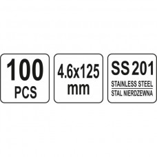 Coliere metalice reglabile din otel 4.6 x 125 mm Y..
